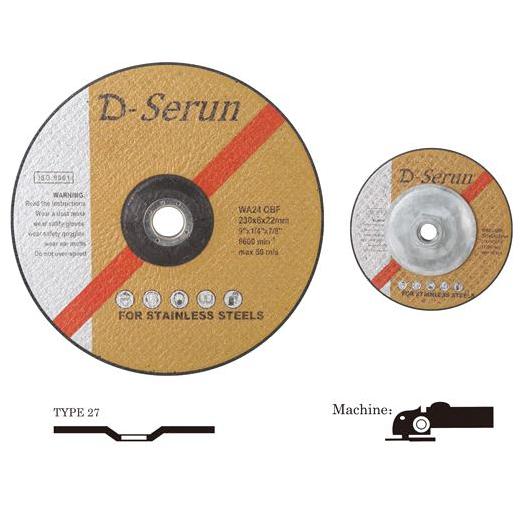 230*6*22mm, Grinding Wheel for Stainless Steel, Resin Abrasive Wheel