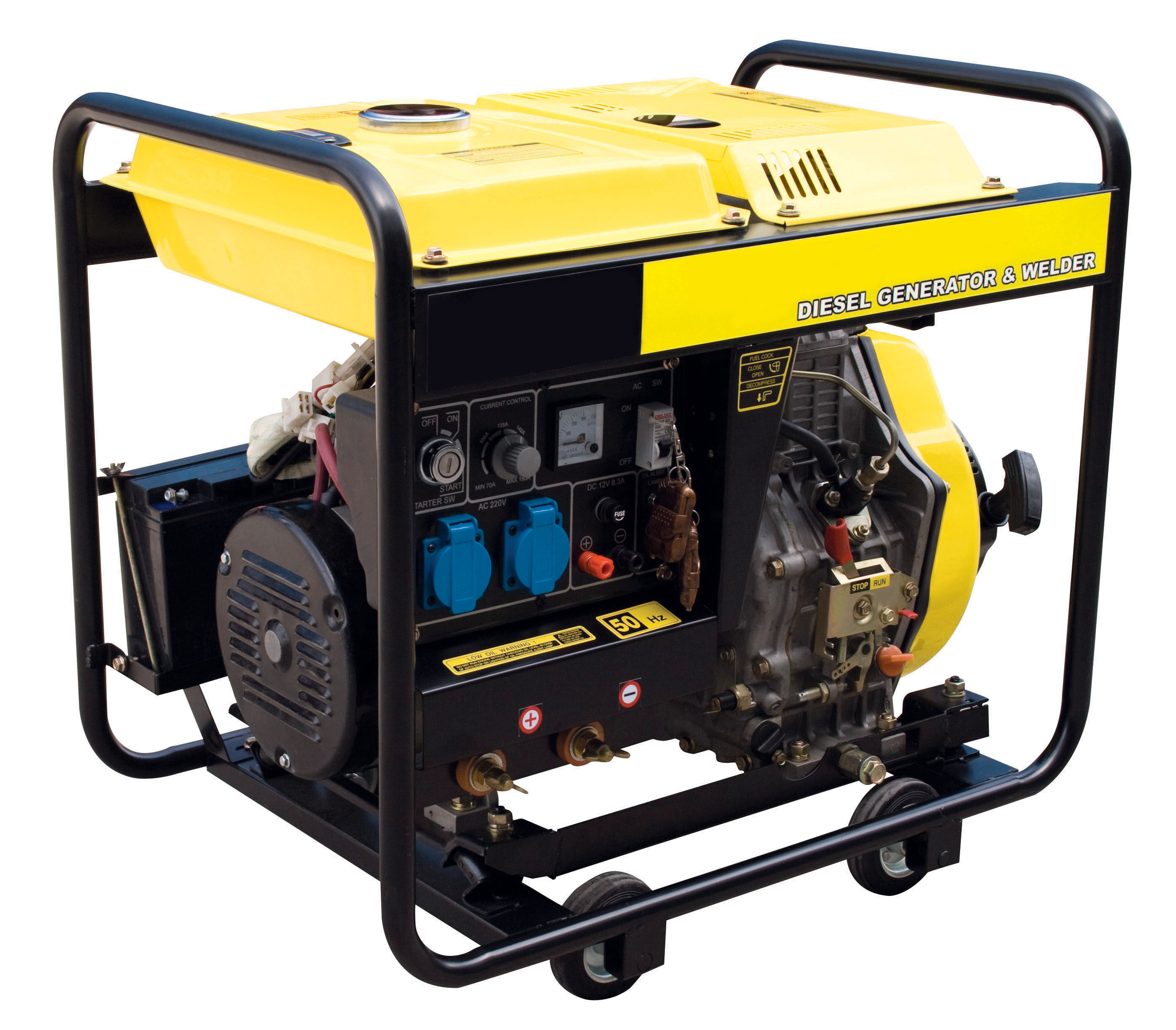 4.2KW Output, Max Welding Current 180A, Open Type Diesel Welder & Generator