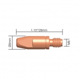 Contact tip M6*28 for MIG 24 / 25 / 36 torch