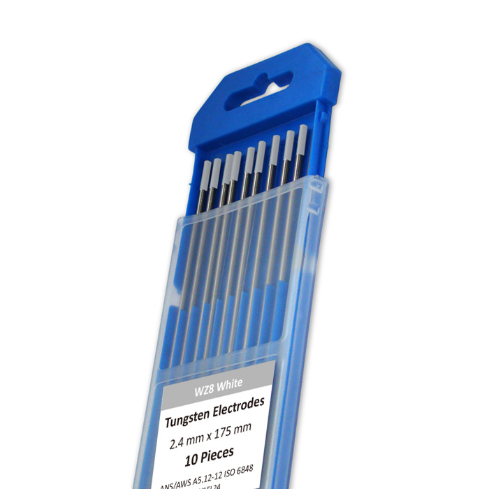 WZ8 (White), Zirconium-Tungsten electrode, Polished