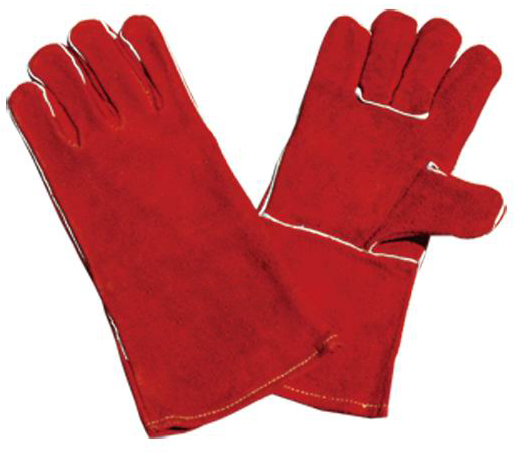 BT-5033 Series, Cow Split Leather Welding Gloves, Red, Cotton Lining