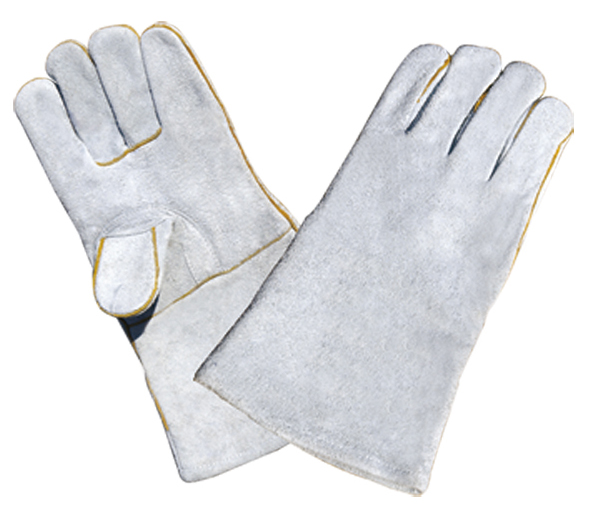 BT-5036, Cow Split Leather Welding Gloves, Grey, Cotton Ling