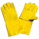 BT-5041 Series, Cow Split Leather Welding Gloves, Golden, Cotton Lining