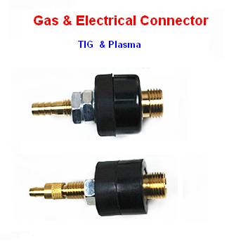 Gas & Electrical Torch Connector for TIG Welding & Plasma Cutting