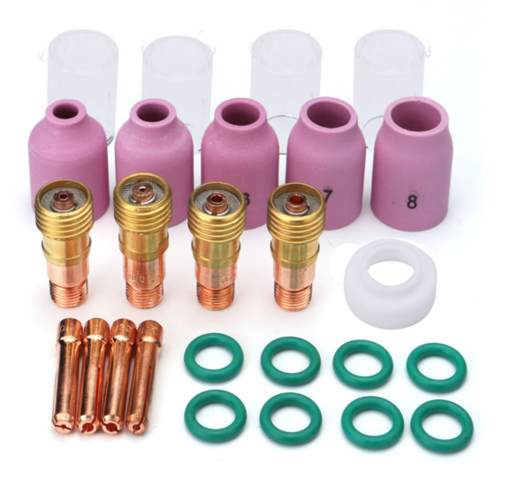 Pyrex Parts For Standard 17/18/26 & 9/20 Series TIG Torches